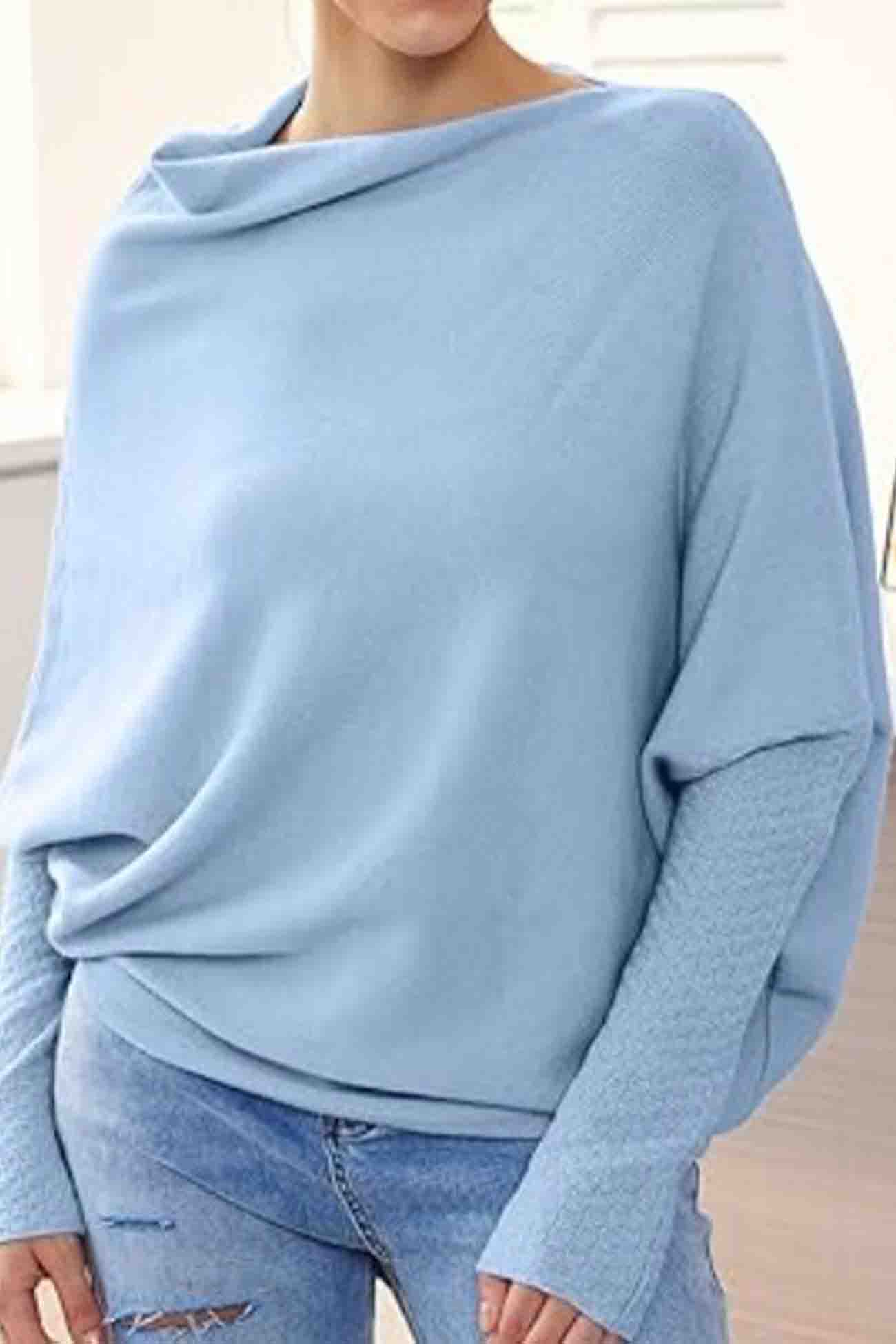 Langarmshirt von Fudus mit Rundhalsausschnitt