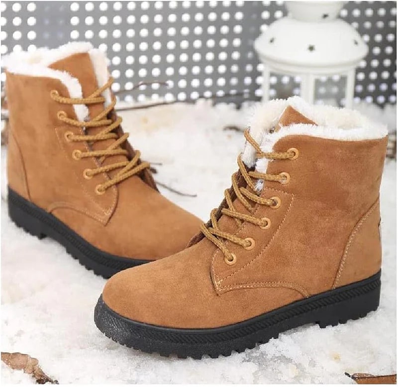 ModeGeist | Damen Stiefeletten mit Schnürung und Weicher Fütterung