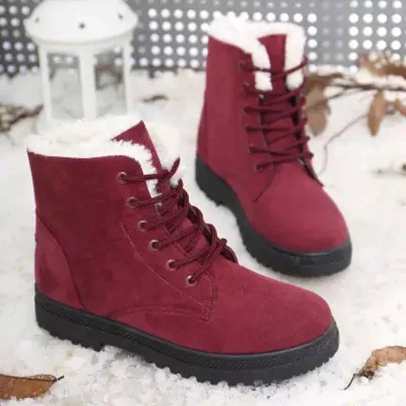ModeGeist | Damen Stiefeletten mit Schnürung und Weicher Fütterung