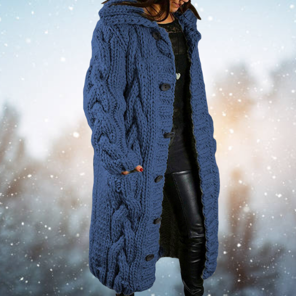 Lasandra Damen Strickjacke: Luxuriöser Komfort, dickes Gewebe