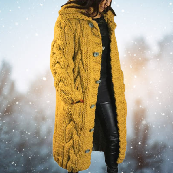 Lasandra Damen Strickjacke: Luxuriöser Komfort, dickes Gewebe