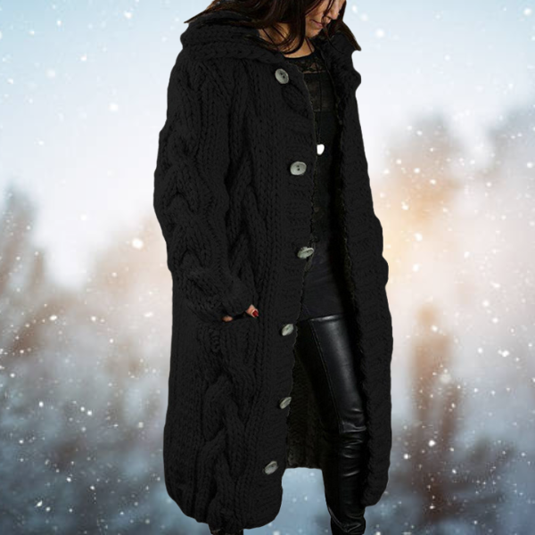 Lasandra Damen Strickjacke: Luxuriöser Komfort, dickes Gewebe