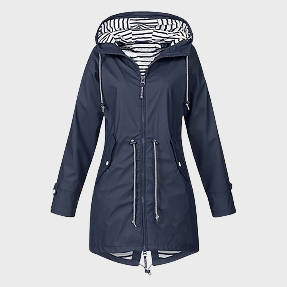 ModeGeist | Damen Frühjahr Tailliertes Regenjacke