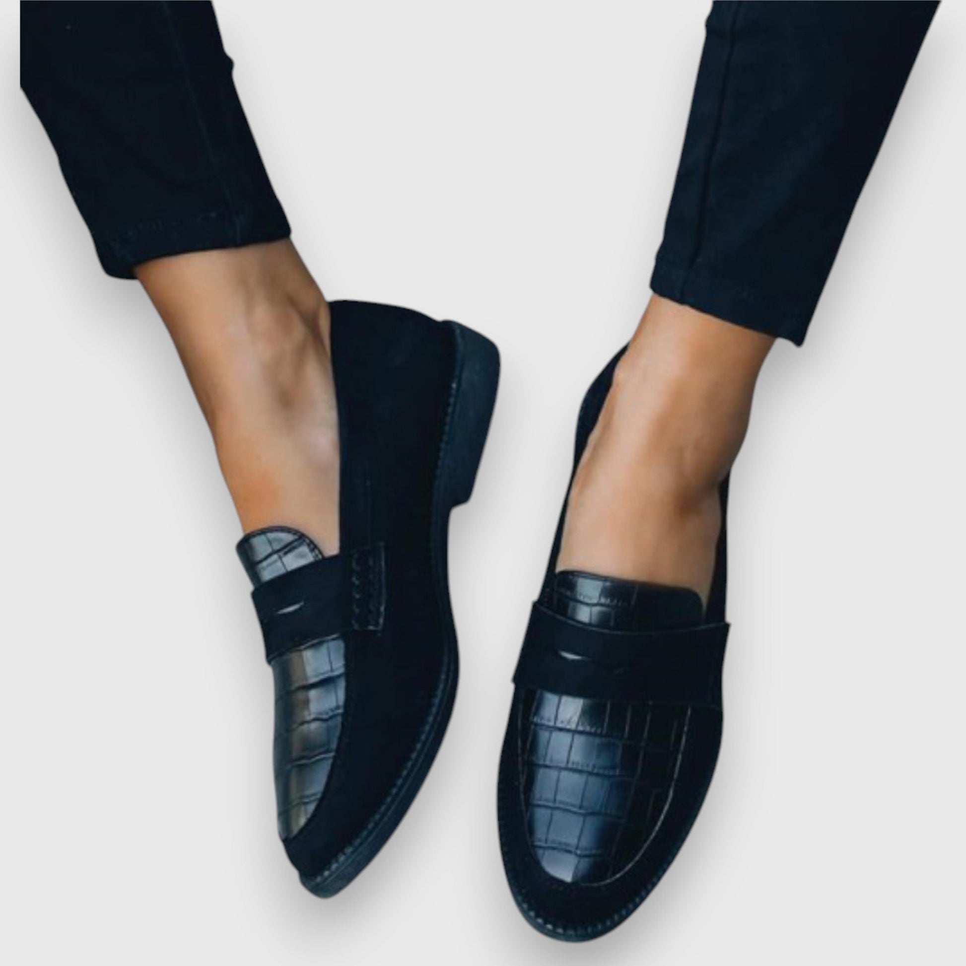 MODEGEIST Damen Klassische Loafer Slip-On Flach Elegant