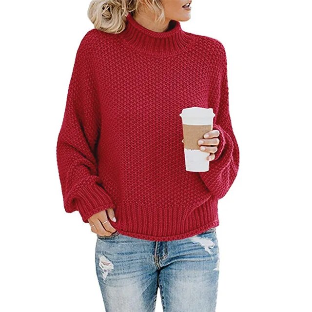 ModeGeist | Dicke Strickpullover mit hohem Halsausschnitt