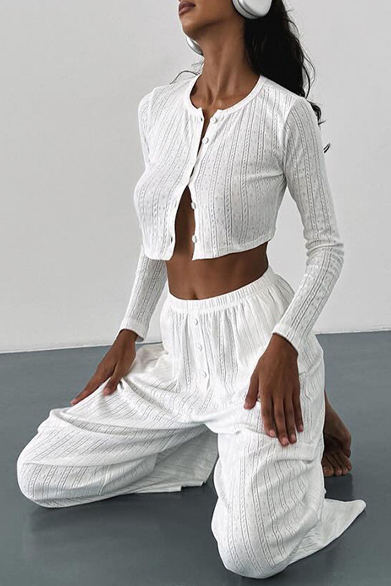 Fudus ärmelloser Crop Top Hosenanzug