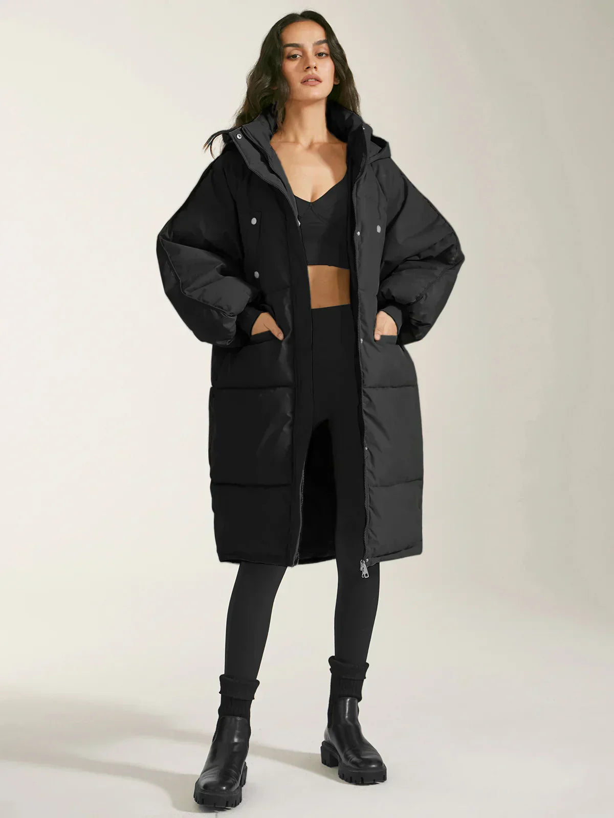 ModeGeist | pufferjacke - modische damen winterjacke mit kapuze