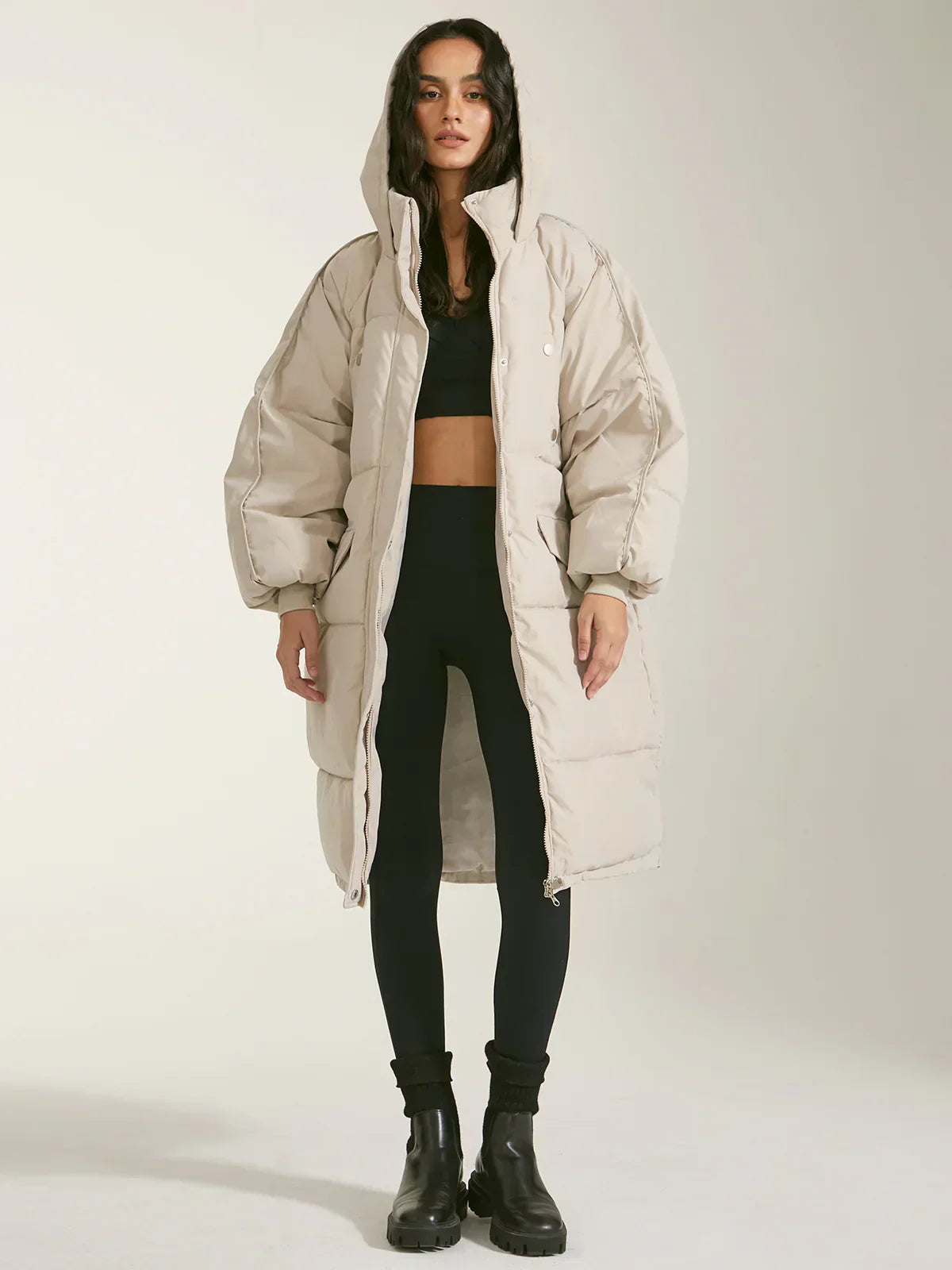 ModeGeist | pufferjacke - modische damen winterjacke mit kapuze