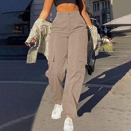 ModeGeist | High Waist Cargo Hose mit Seitlichem Ladevorgang Streetstyle