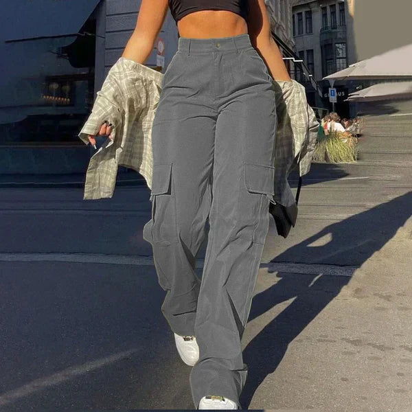 ModeGeist | High Waist Cargo Hose mit Seitlichem Ladevorgang Streetstyle