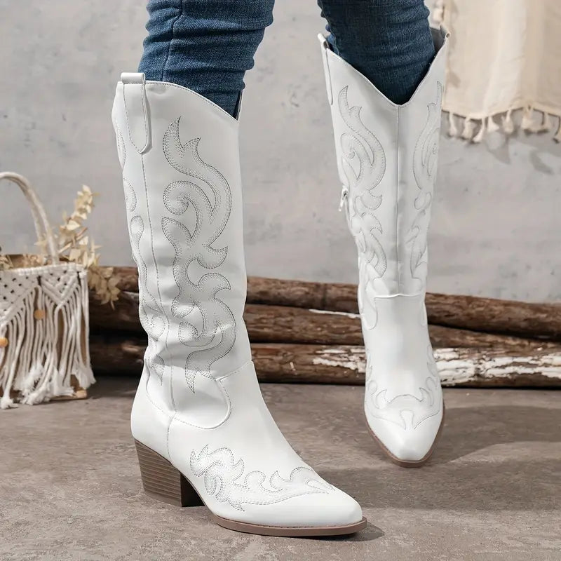 ModeGeist | Bequeme Cowboy Damen Stiefel