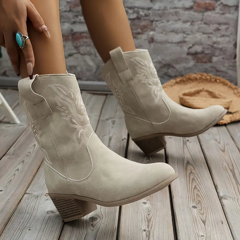 ModeGeist | Cowboy Damen Stiefeletten mit Absatz