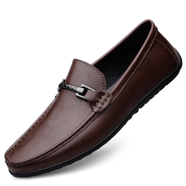 Elegant Urban Genuine Leather Slip-On Loafers