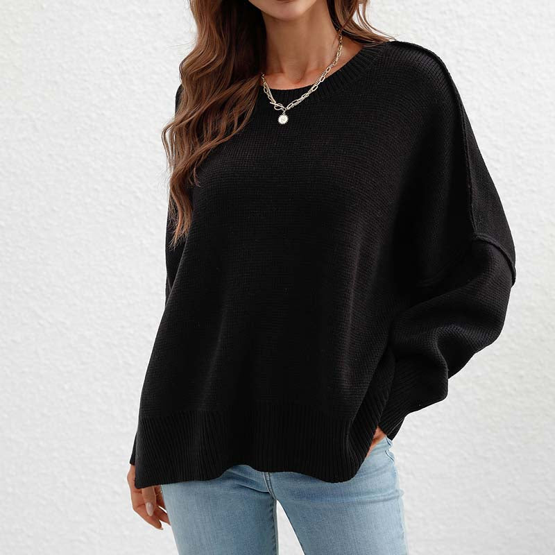 ModeGeist | Pullover - Damen Herbst Rundhals Strickpullover