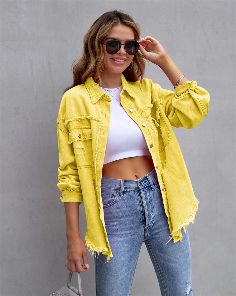 ModeGeist | Damenjacke Aus Jeans Elegant und Lässig Chic