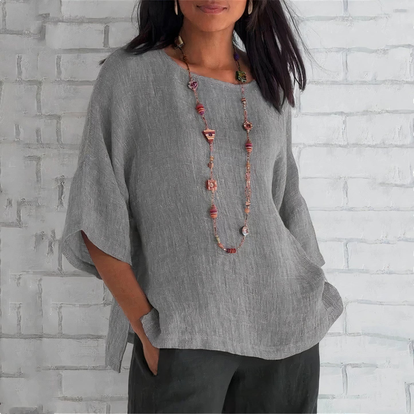 Elegante Leinenbluse Marcelle