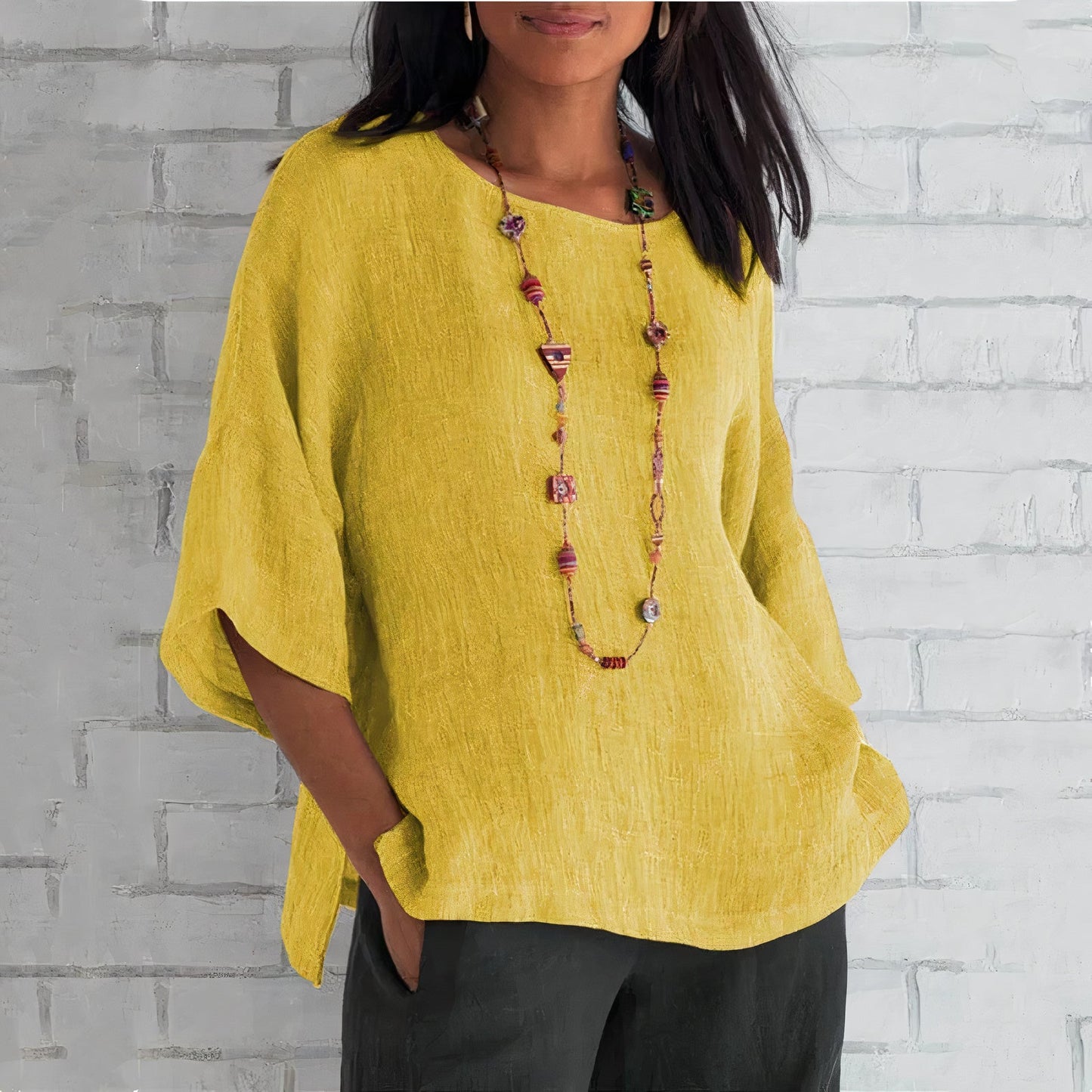 Elegante Leinenbluse Marcelle