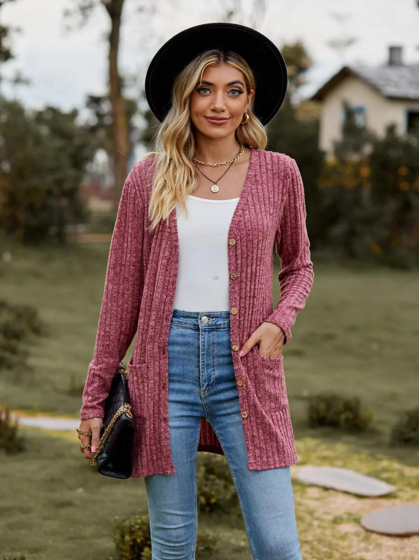 Maren Strickjacke mit Pit Stripe