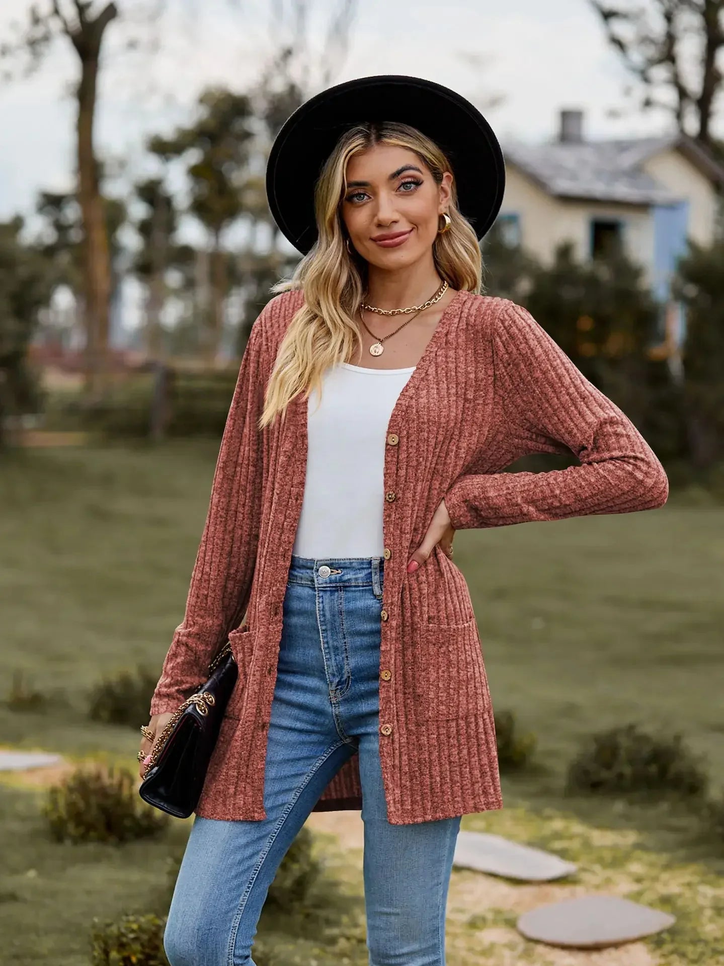 Maren Strickjacke mit Pit Stripe