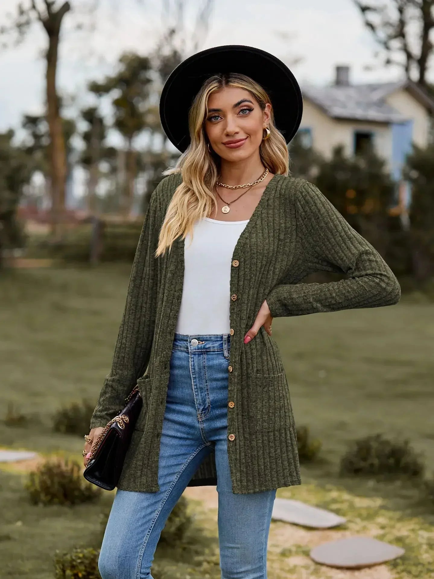 Maren Strickjacke mit Pit Stripe