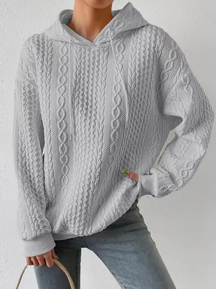 Gestrickter Winter-Kapuzenpullover Margot