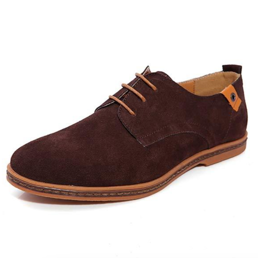 Herrenschuhe aus Wildleder im Derby-Stil