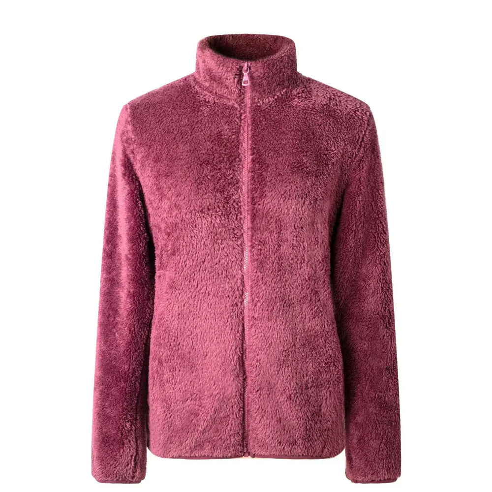 Maud: Kuschelige Reißverschlussjacke in bequemer Passform