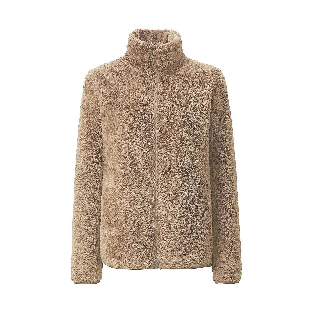 Maud: Kuschelige Reißverschlussjacke in bequemer Passform