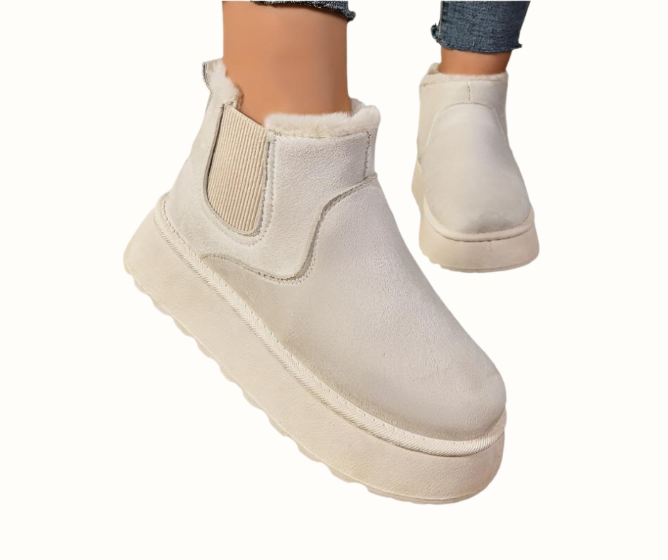 MODEGEIST Damen Winterstiefel Gefüttert Wasserdicht Schwarz