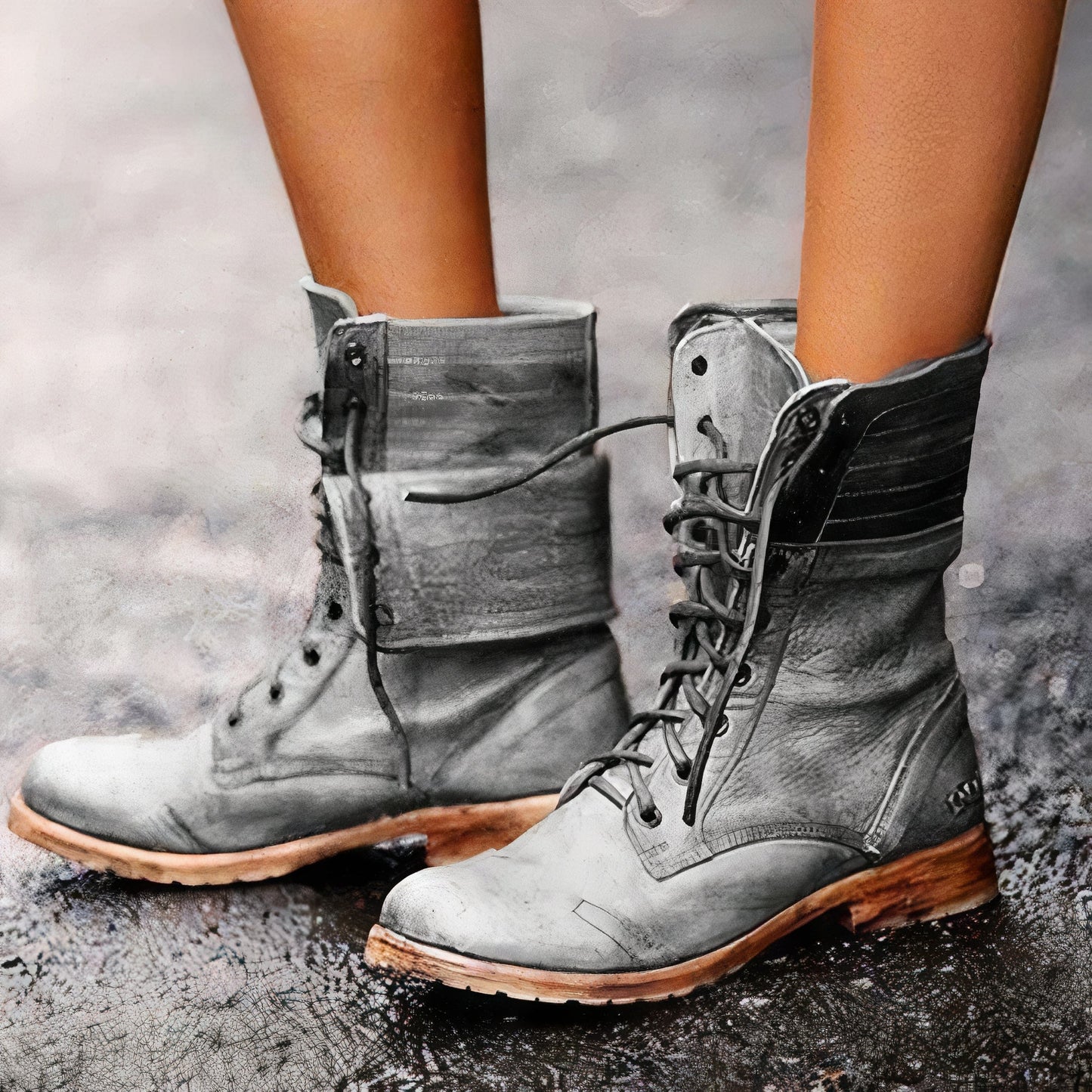 Elegante Damen Lederstiefel Melany