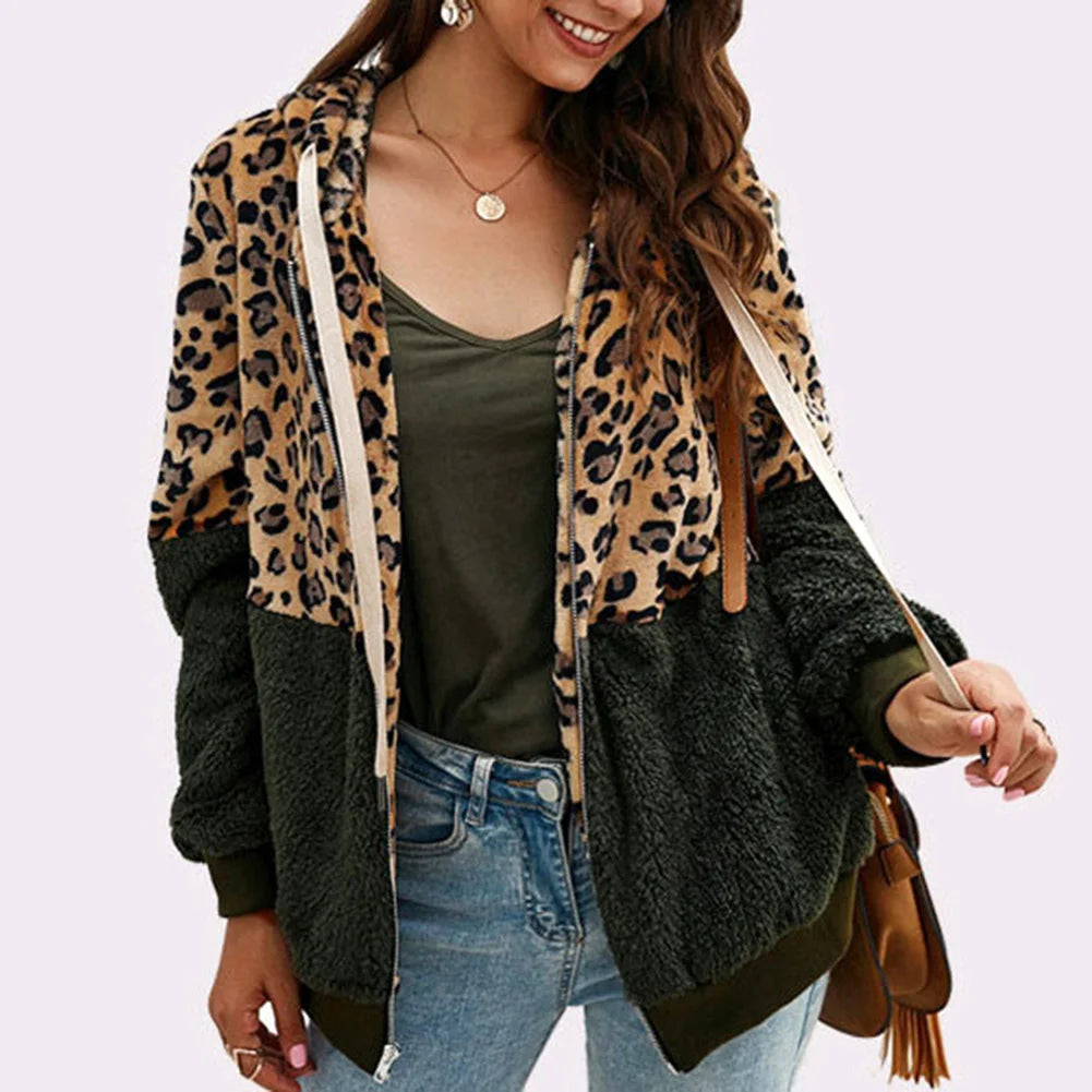Mira Leoparden-Plüsch-Hoodie