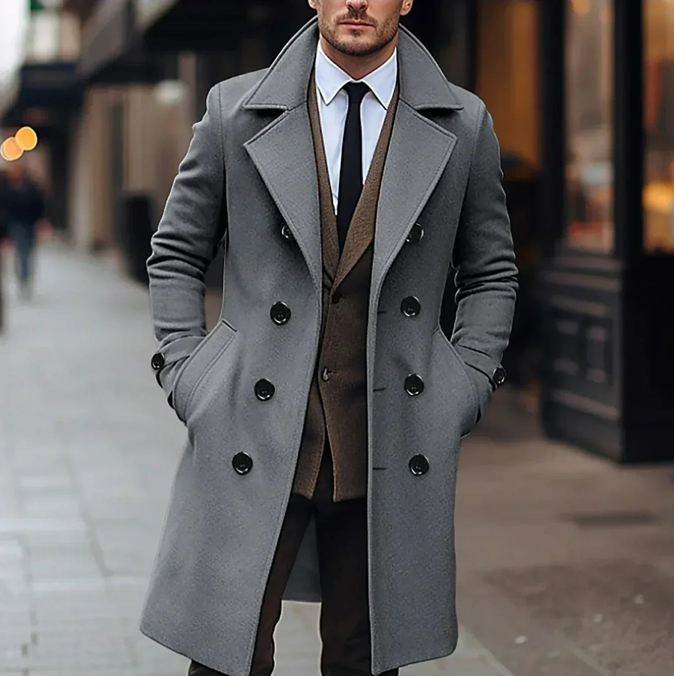 ModeGeist | Elegante Wollherrenjacke für frische Tage