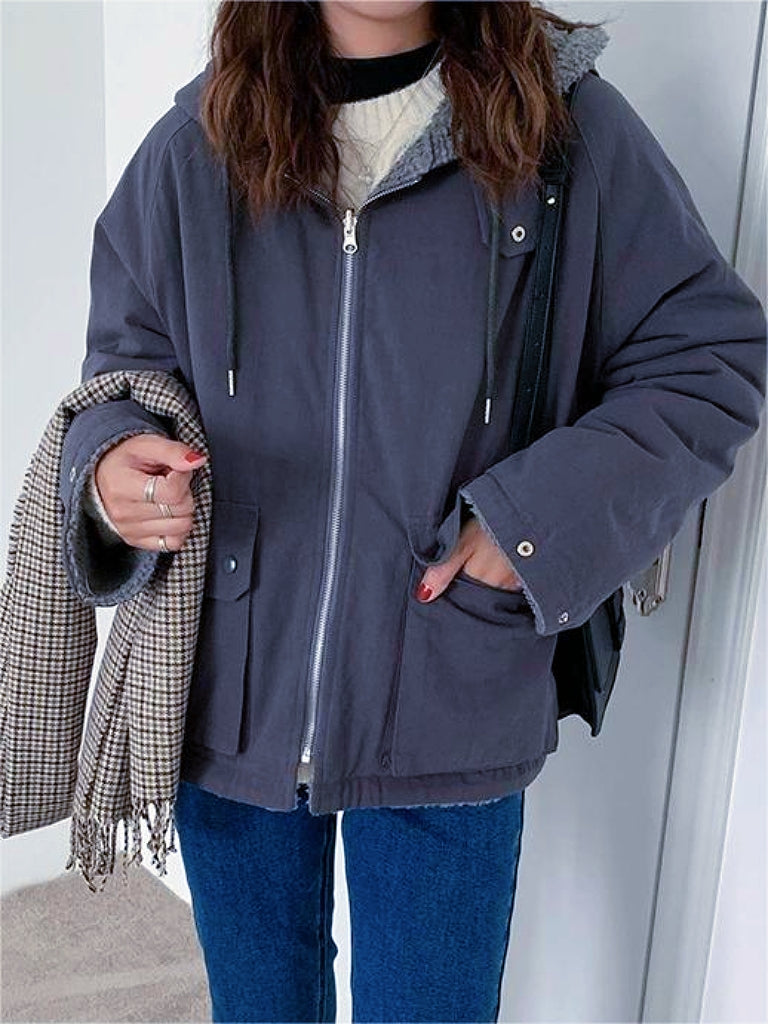 ModeGeist | Ombrell mit Kapuze für Damen Ideal für den Winter