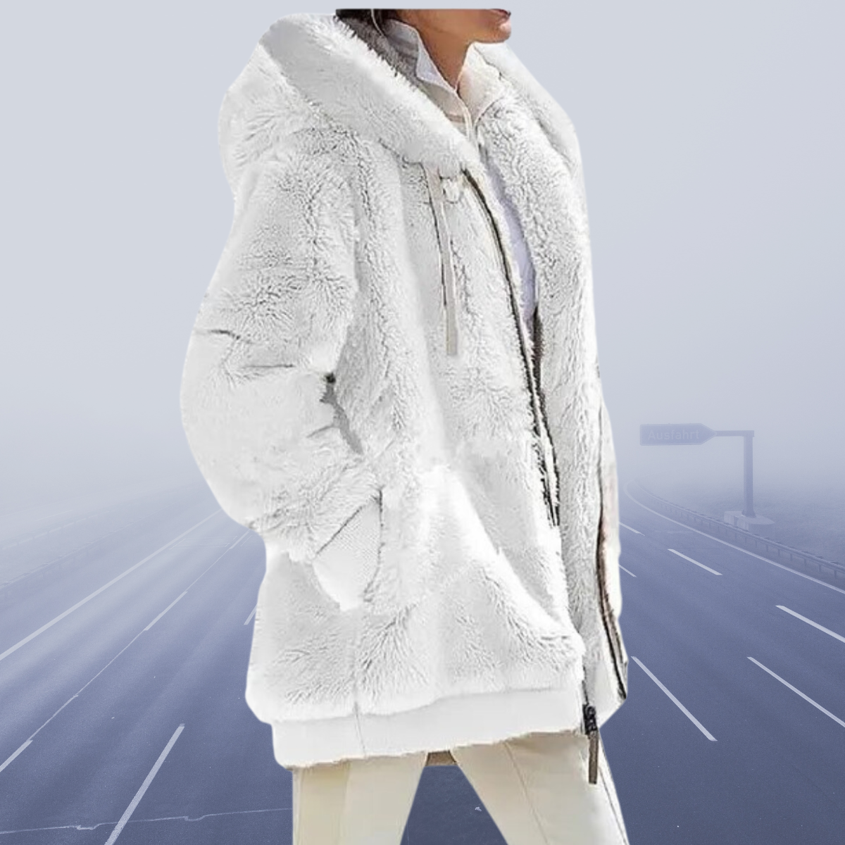 ModeGeist | Übergroße Teddyjacke für Damen Gemütlich und Warm Wintermantel