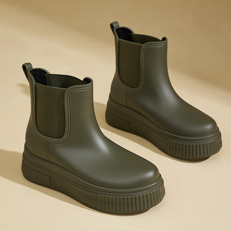 MODEGEIST Damen Wasserdichte Regenstiefel Rutschfest Knöchelhoch