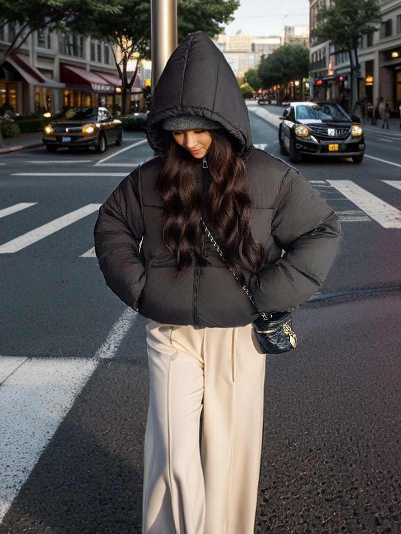 ModeGeist | Halbblende Puff-Pastry Slim Fit Daunenjacke