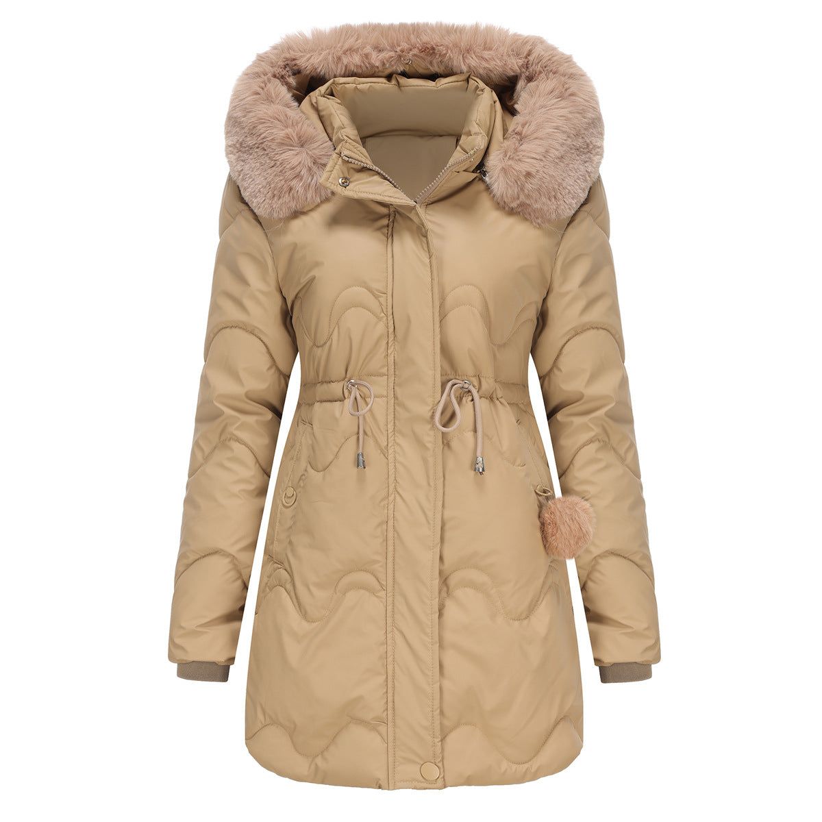 ModeGeist | Winterjacke mit Abnehmbarer Kapuze und Reißverschlüssen