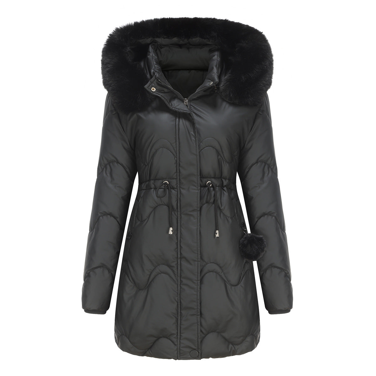 ModeGeist | Winterjacke mit Abnehmbarer Kapuze und Reißverschlüssen