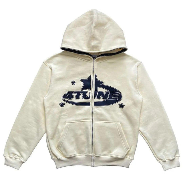 Alfonxo: Bequemer klassischer Hoodie mit Reißverschluss