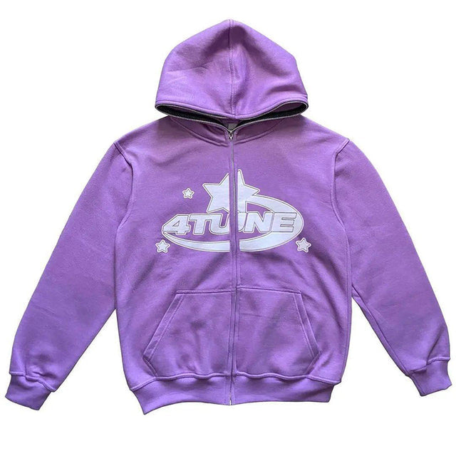 Alfonxo: Bequemer klassischer Hoodie mit Reißverschluss