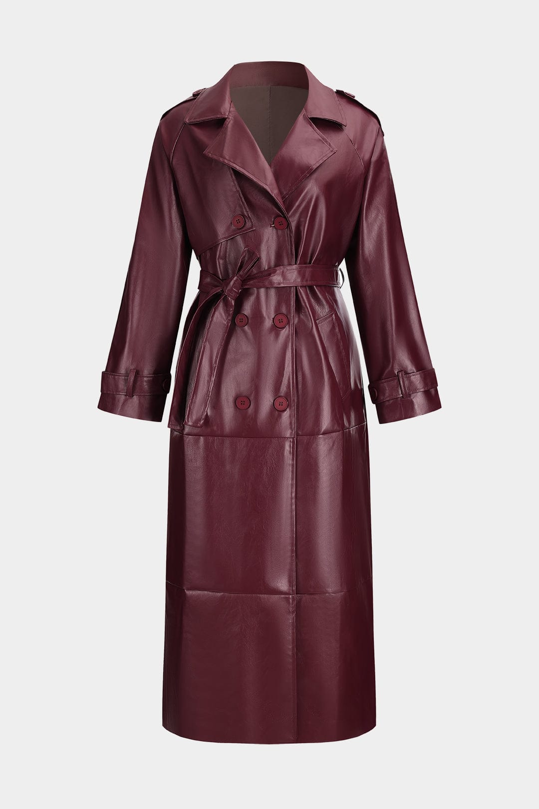 ModeGeist | Trenchcoat Aus Kunstleder Eleganz und Stärke Vereint