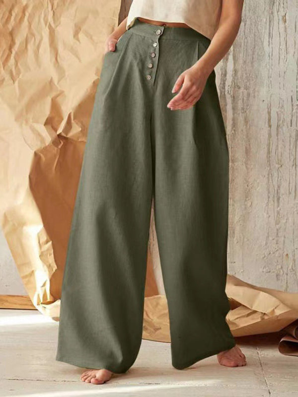 Marzena – bequeme, weite Hose mit Knöpfen