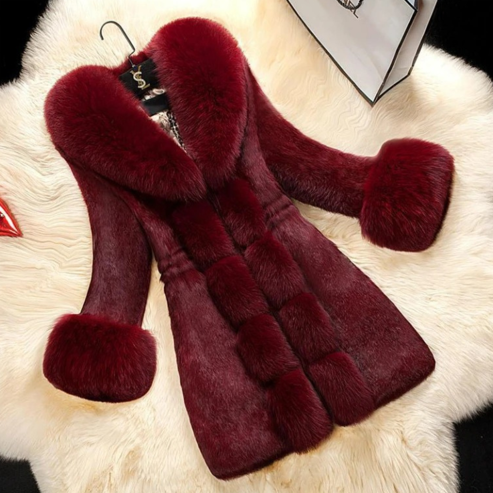 ModeGeist | Winterklassischer pelzartiger Mantel für Damen