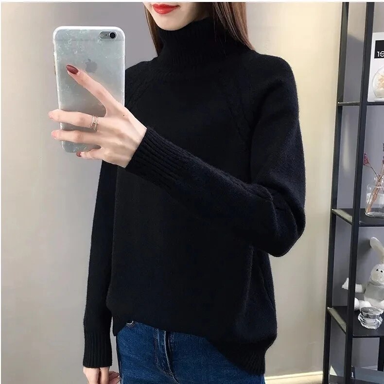 ModeGeist | Klassischer Rollkragenpullover Wollmischung Warm und Stilvoll