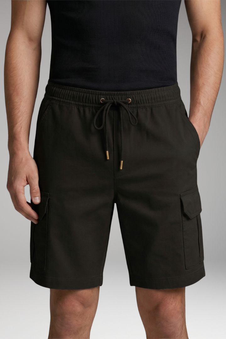 MODEGEIST Herren Cargo-Shorts Elastikbund Kordelzug Seitentaschen Sommer