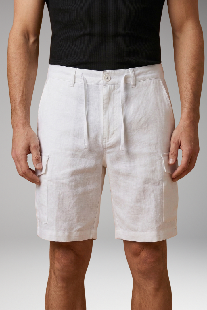 MODEGEIST Herren Cargo-Shorts Elastikbund Mehrere Taschen