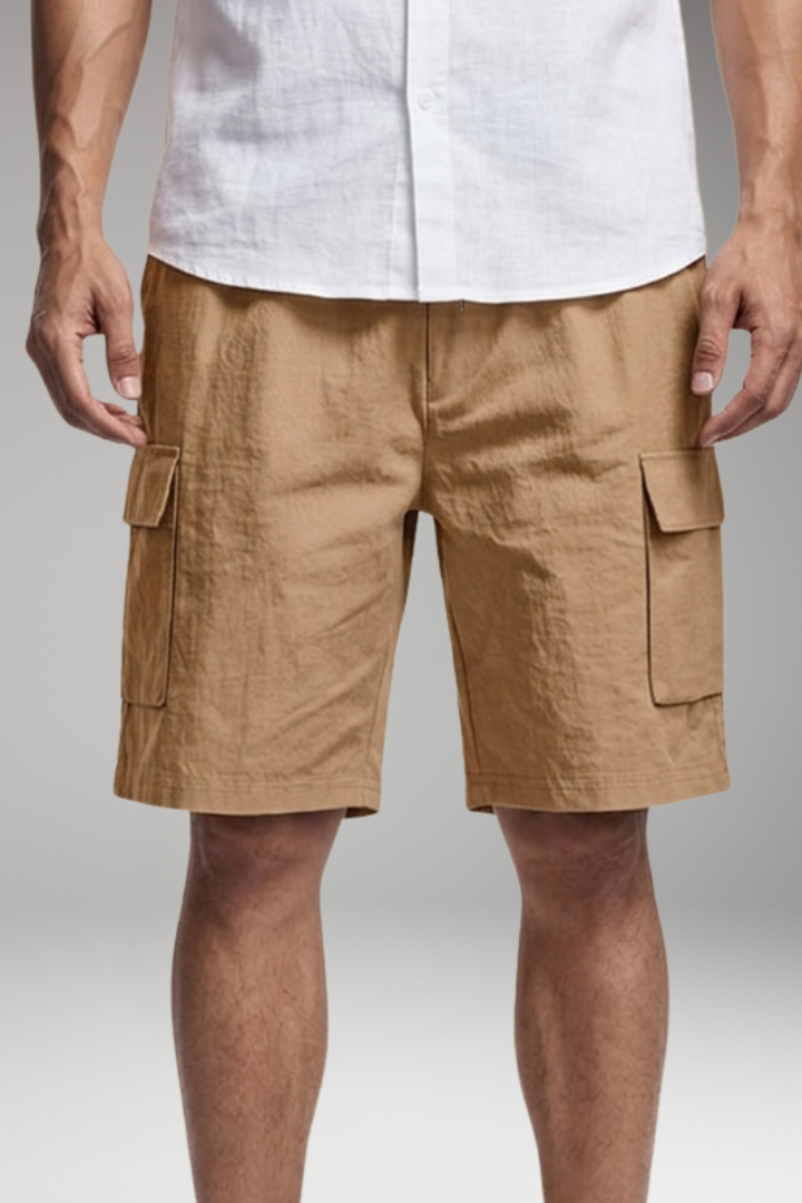 MODEGEIST Herren Cargo-Shorts mit Kordelzug und Taschen