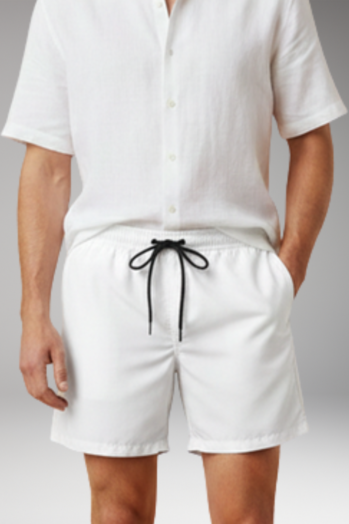 MODEGEIST Herren Casual Shorts Kordelzug Relaxed-Fit Sommer