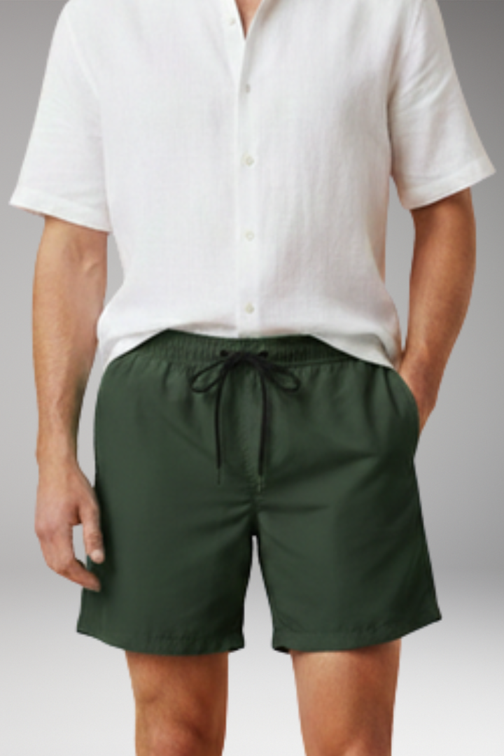 MODEGEIST Herren Casual Shorts Kordelzug Relaxed-Fit Sommer