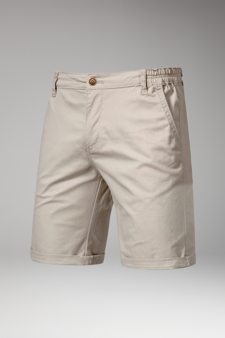 MODEGEIST Herren Shorts Elastikbund Knopfverschluss casual